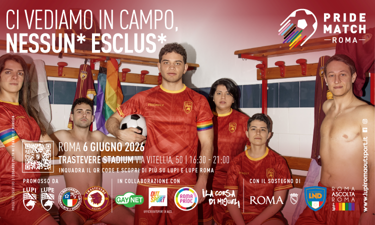 Calcio contro le discriminazioni: LND sostiene il "Pride Match" a Roma